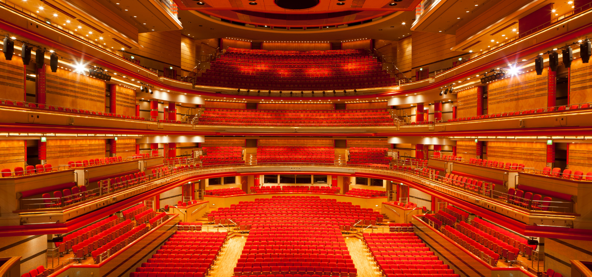Wide view of seating within Arena Birmingham.