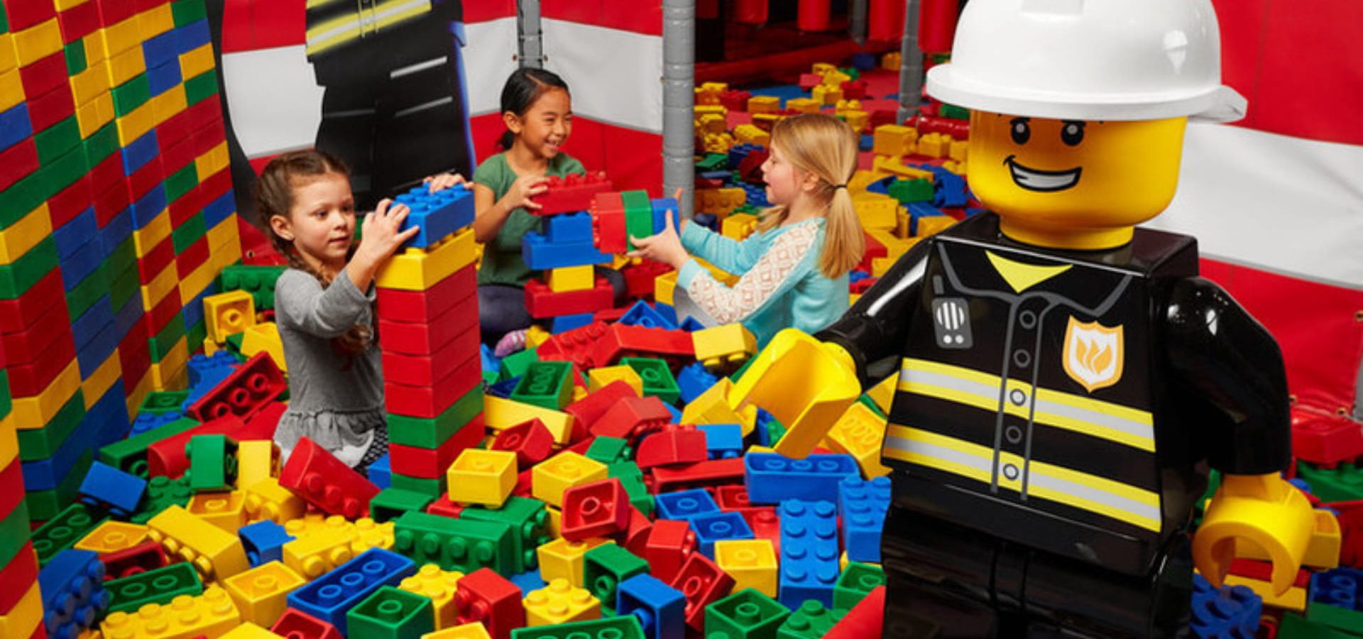 Group of children playing at LEGOLAND Discovery Centre in Birmingham.