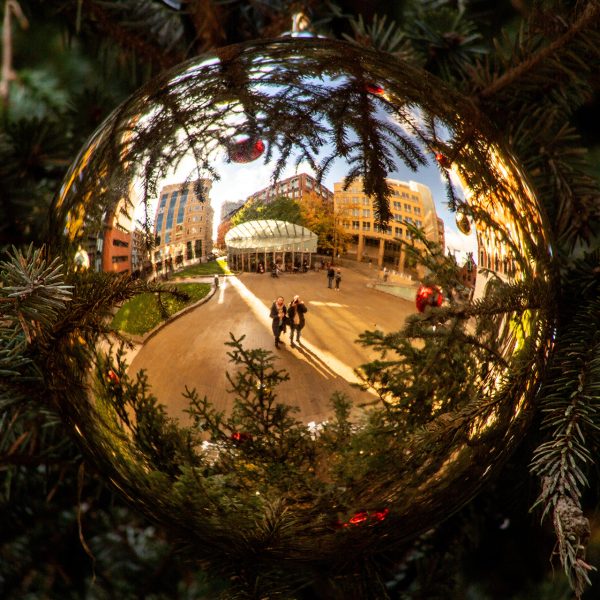 Christmas bauble reflection